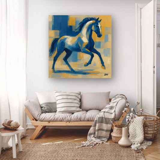 Canvas Print: Thoroughbred Stallion in Motion