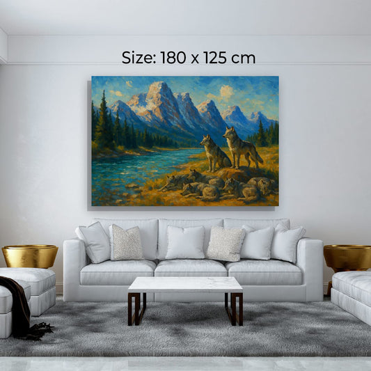 Wolf pack 180x125cm Canvas Print