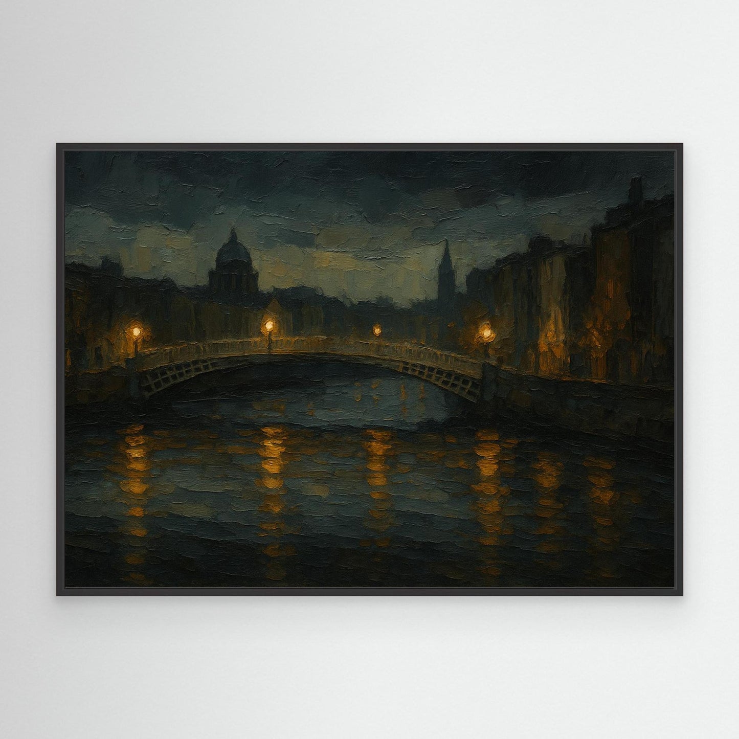 Canvas Print: Ha’penny Bridge at Night