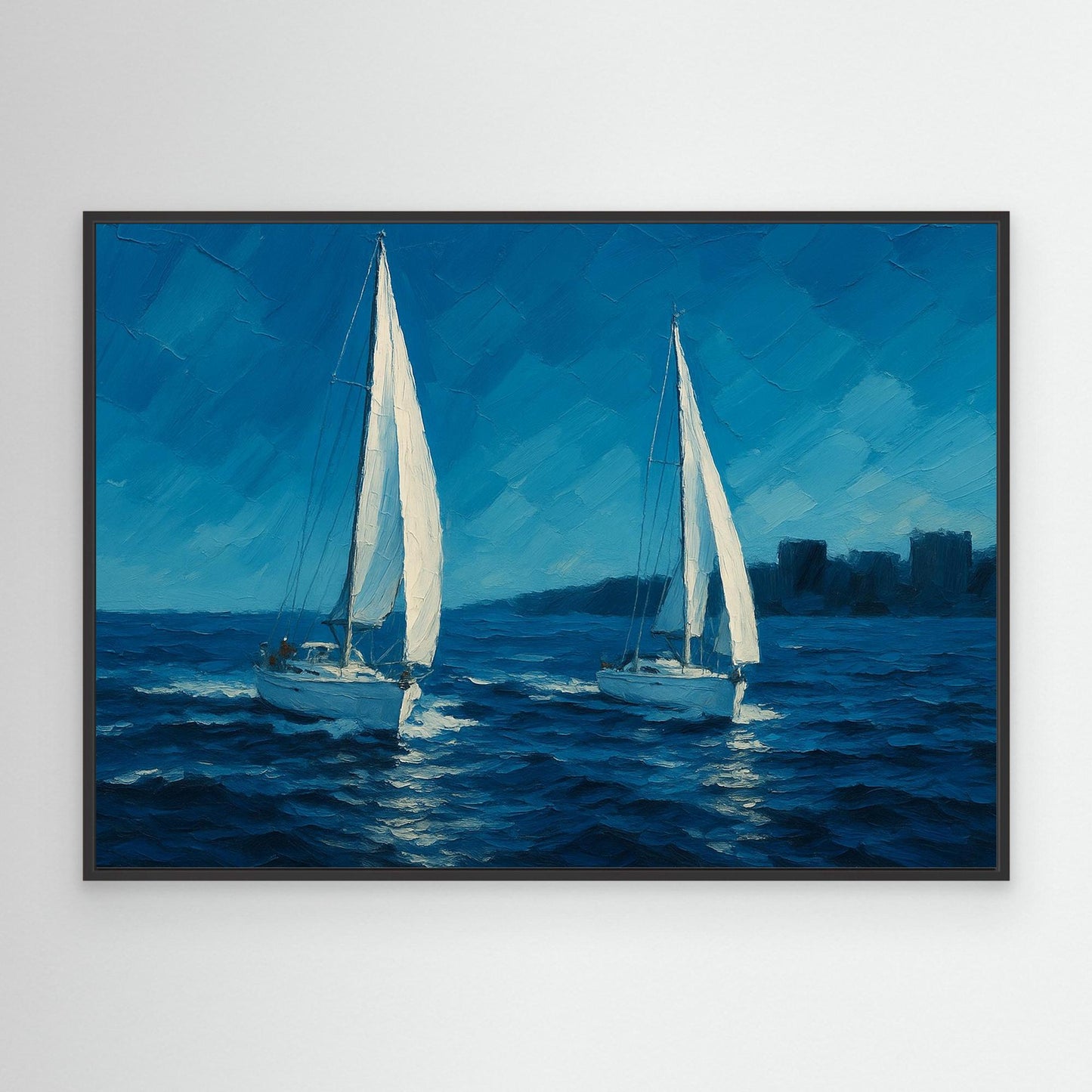 Canvas Print: Sailboats on the Open Sea