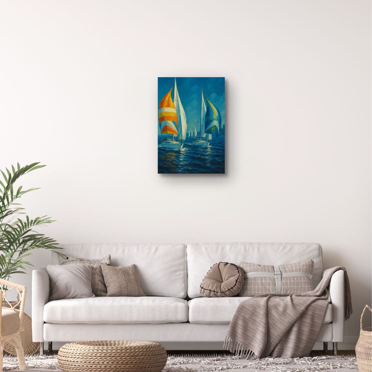 Canvas Print: Colorful Regatta at Sea