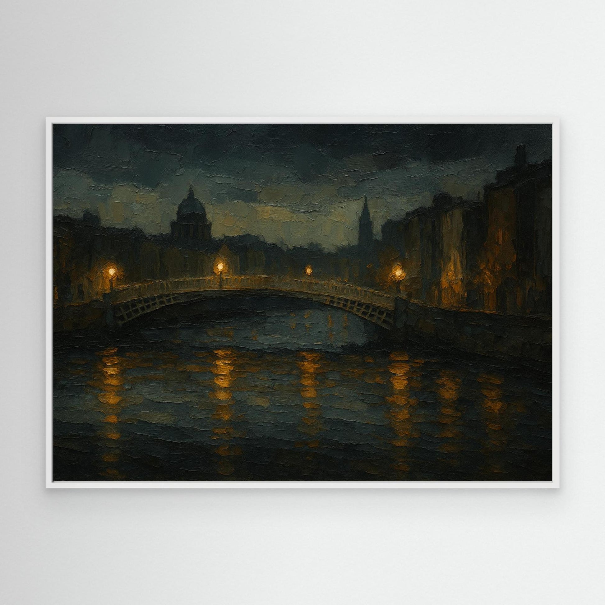 Canvas Print: Ha’penny Bridge at Night