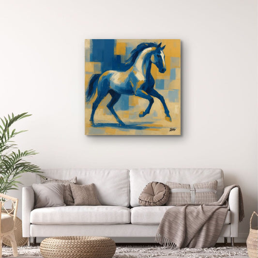 Canvas Print: Thoroughbred Stallion in Motion