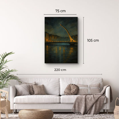 Canvas Print: Samuel Beckett Bridge at Night