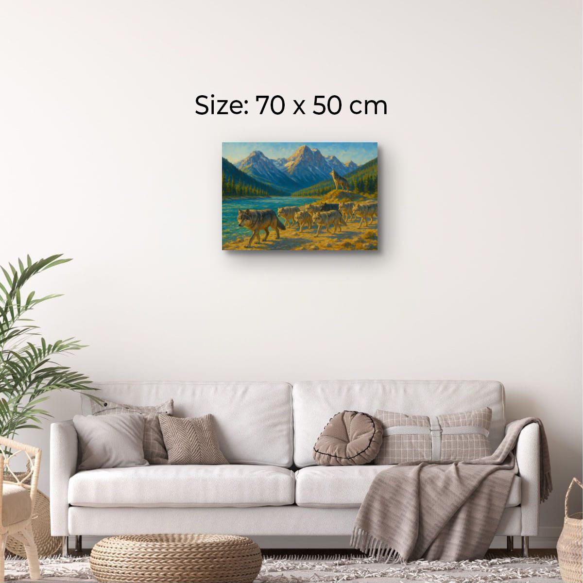 Canvas Print: Canadian Wolf Pack on the Move
