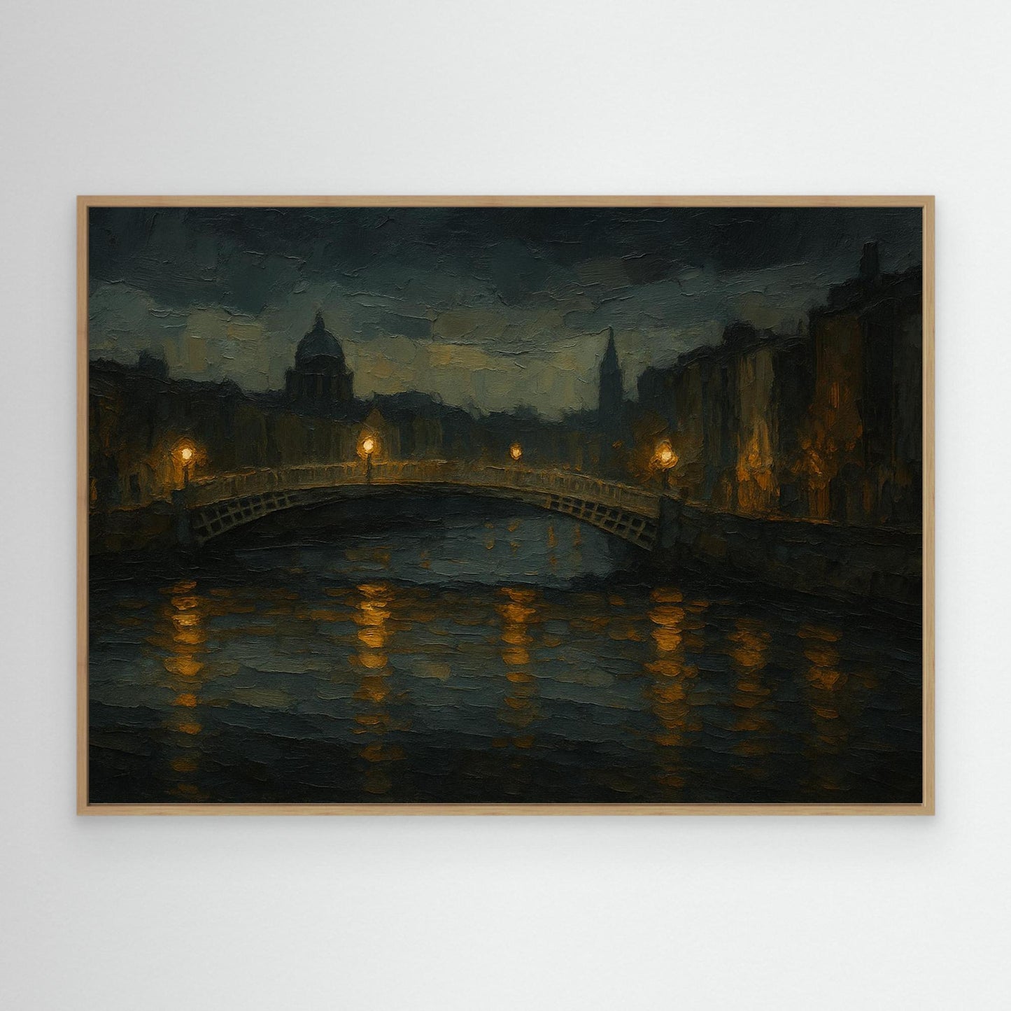 Canvas Print: Ha’penny Bridge at Night