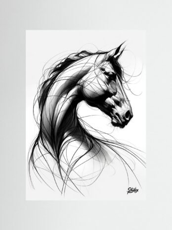 Poster Print: Equine Lines