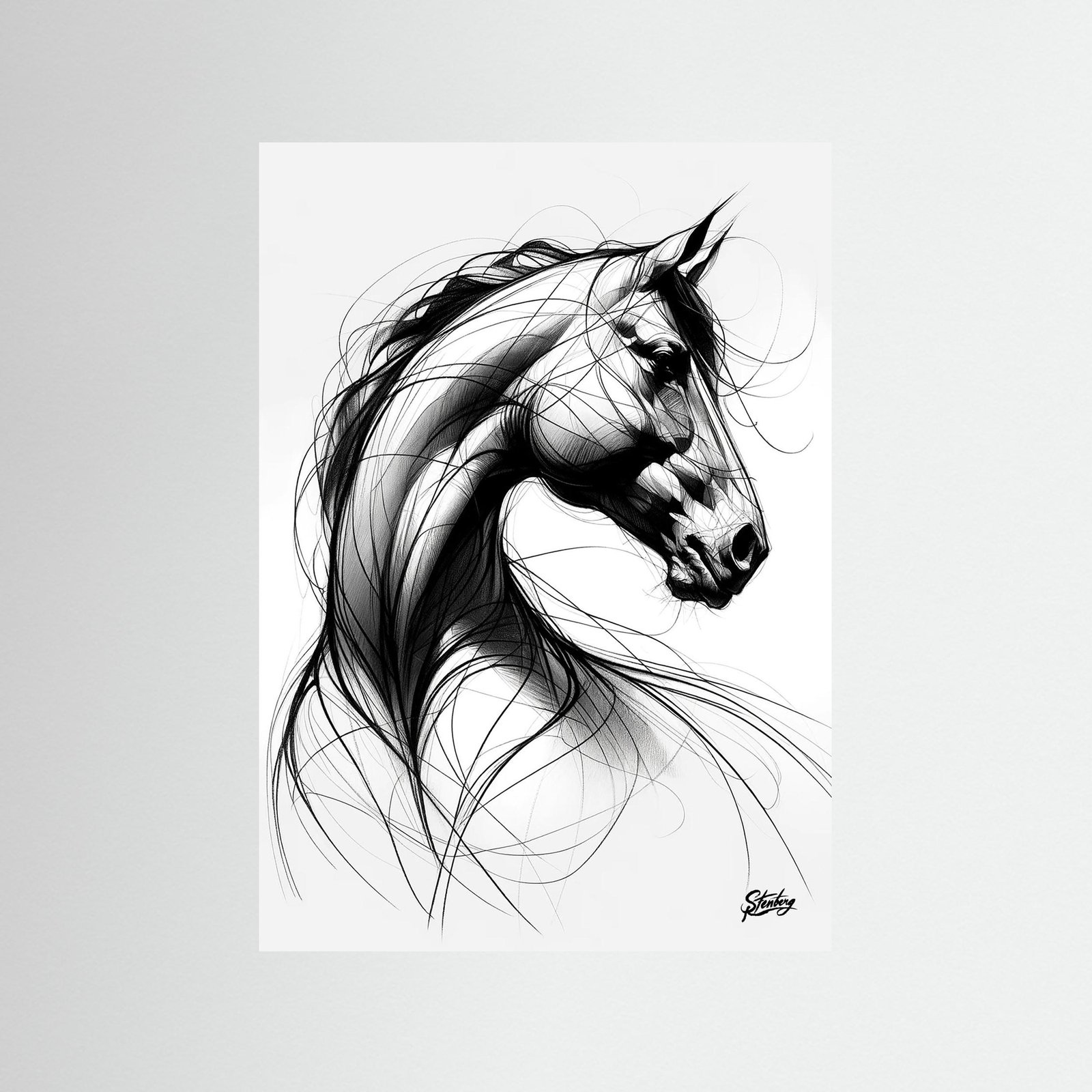Poster Print: Equine Lines