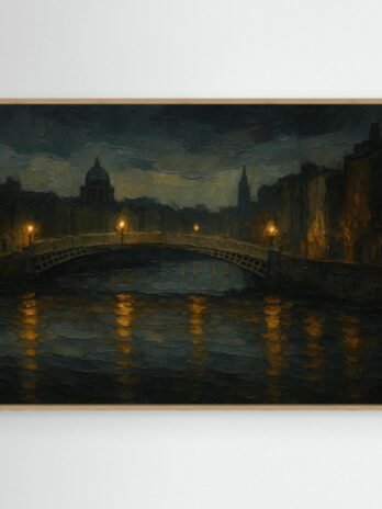 Canvas Print: Ha’penny Bridge at Night