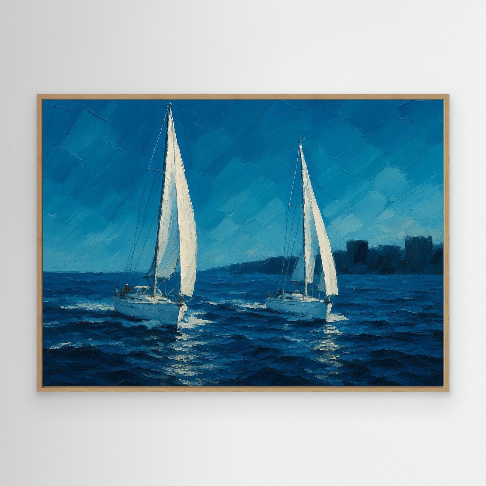 Canvas Print: Sailboats on the Open Sea