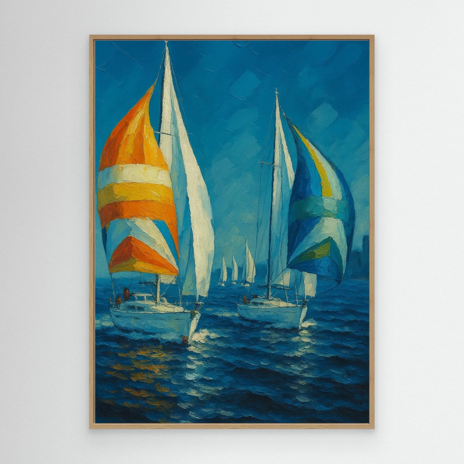 Canvas Print: Colorful Regatta at Sea