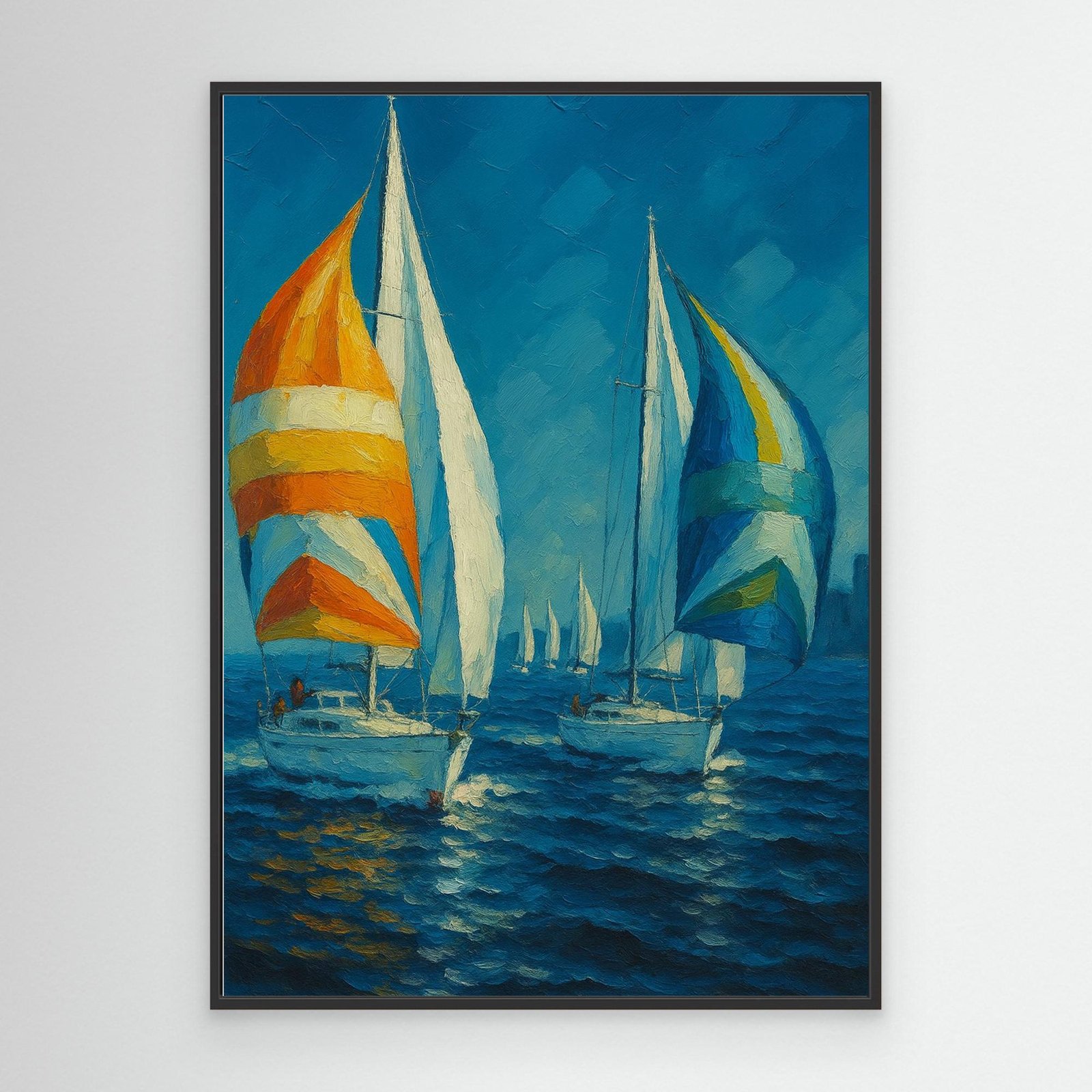 Canvas Print: Colorful Regatta at Sea