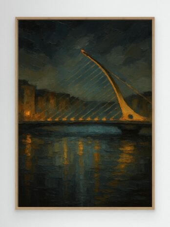Canvas Print: Samuel Beckett Bridge at Night