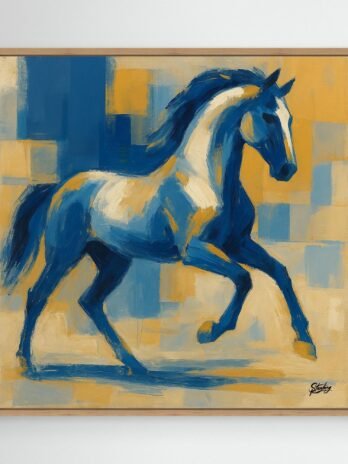 Canvas Print: Thoroughbred Stallion in Motion