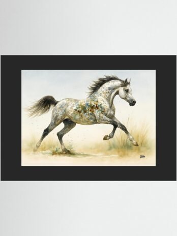 Arabian Stallion in Motion Poster