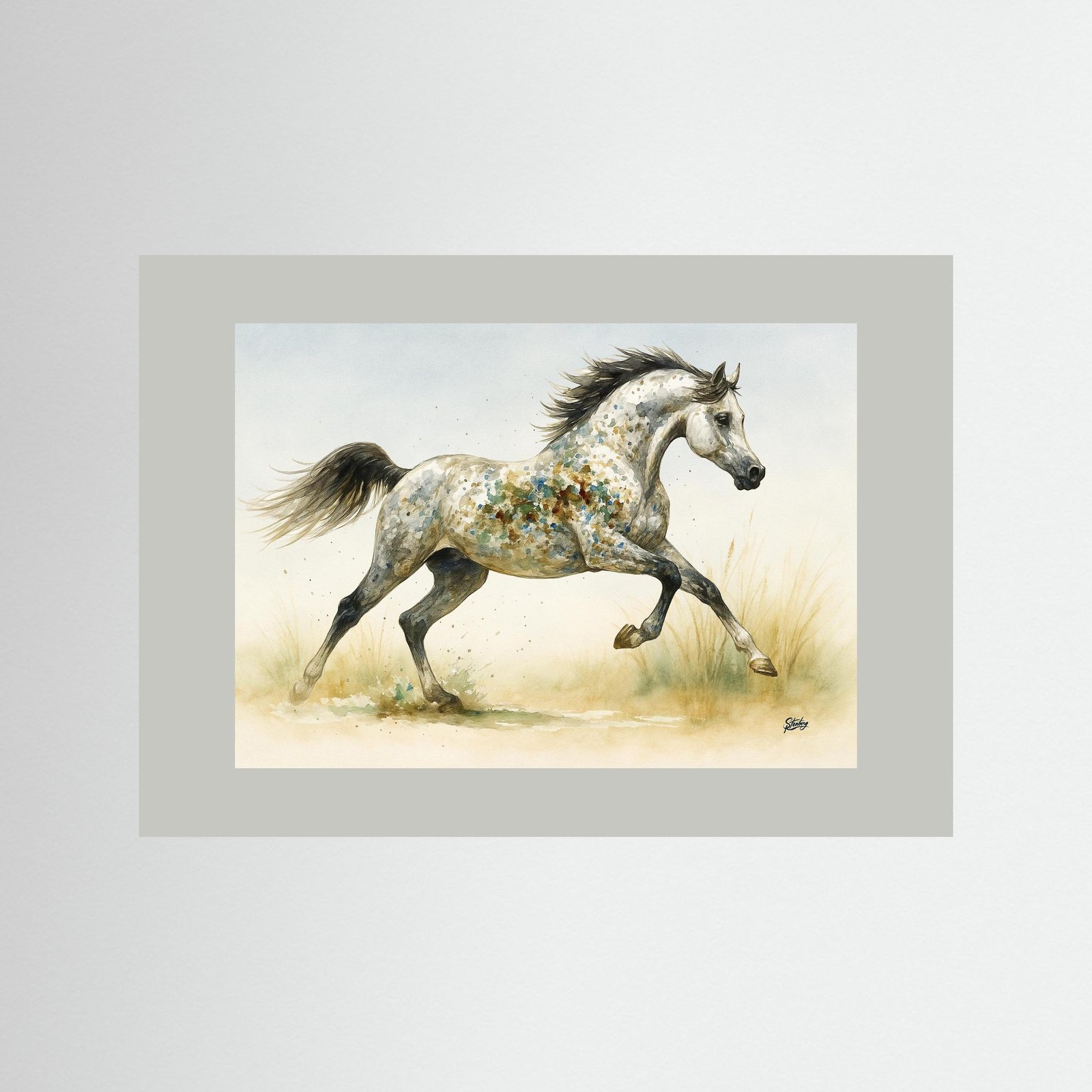 Arabian Stallion in Motion Poster