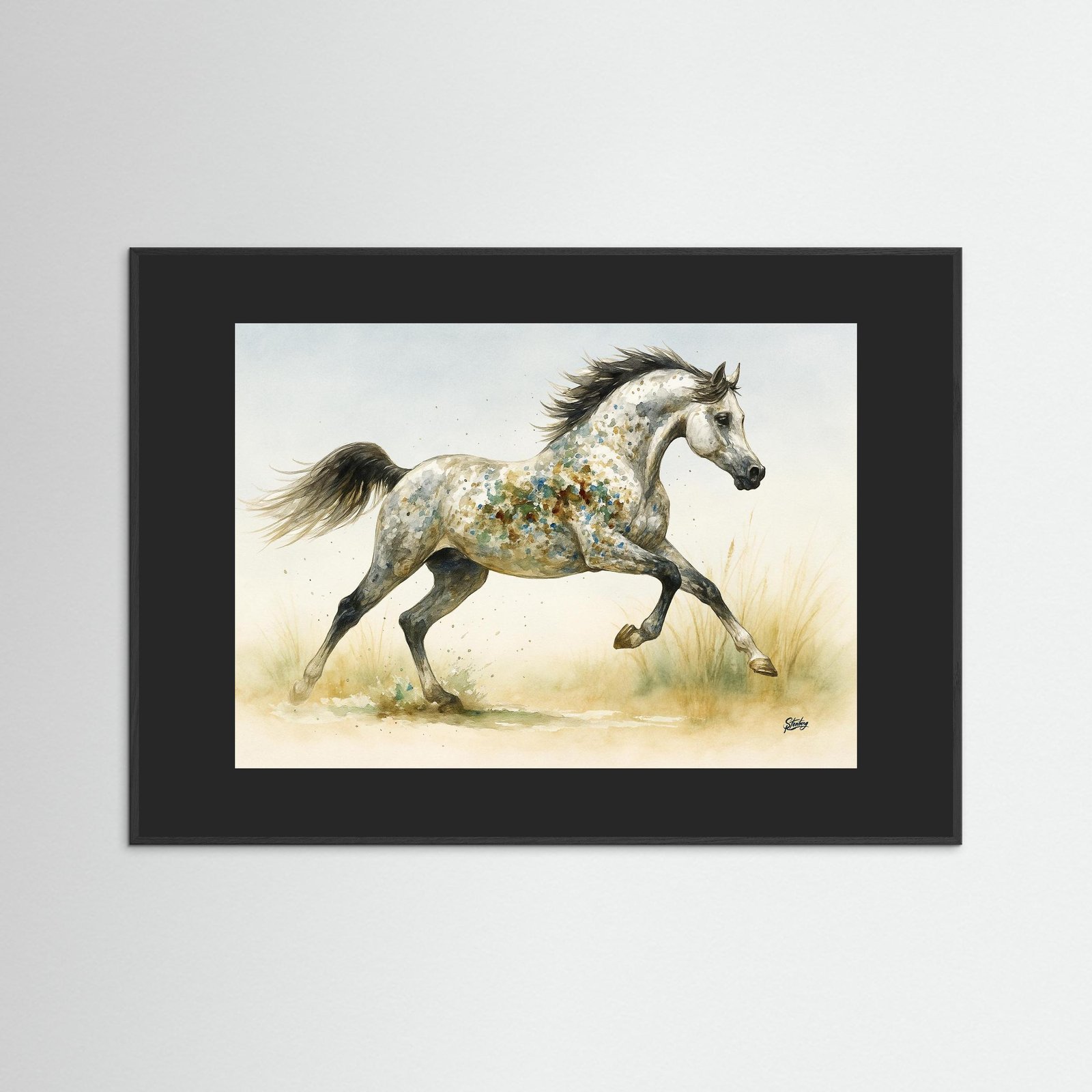 Arabian Stallion in Motion Poster