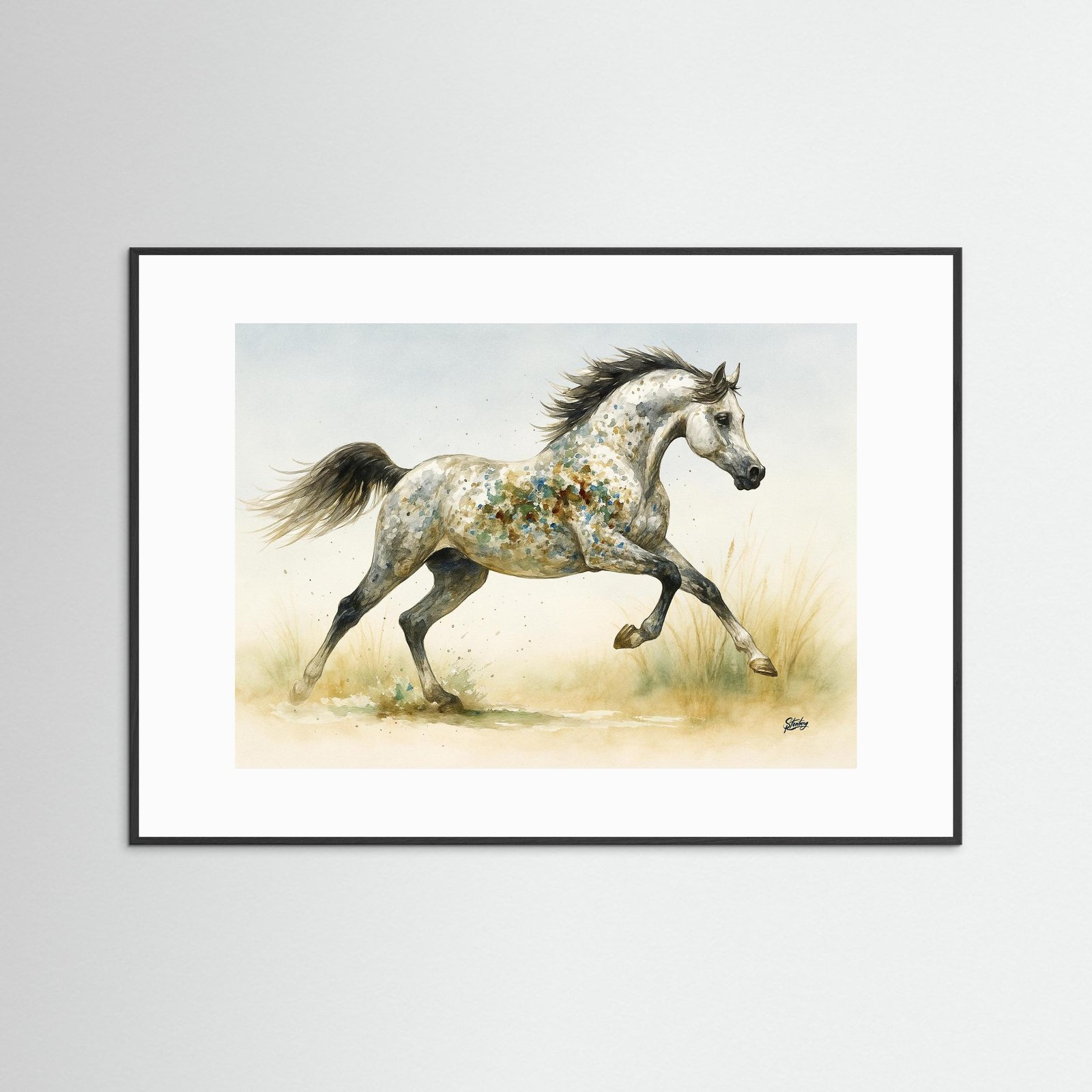 Arabian Stallion in Motion Poster