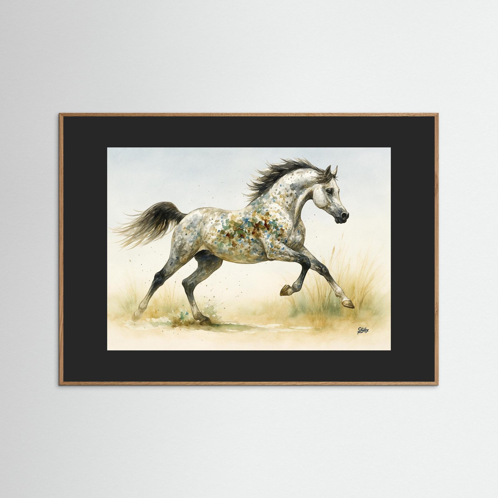 Arabian Stallion in Motion Poster