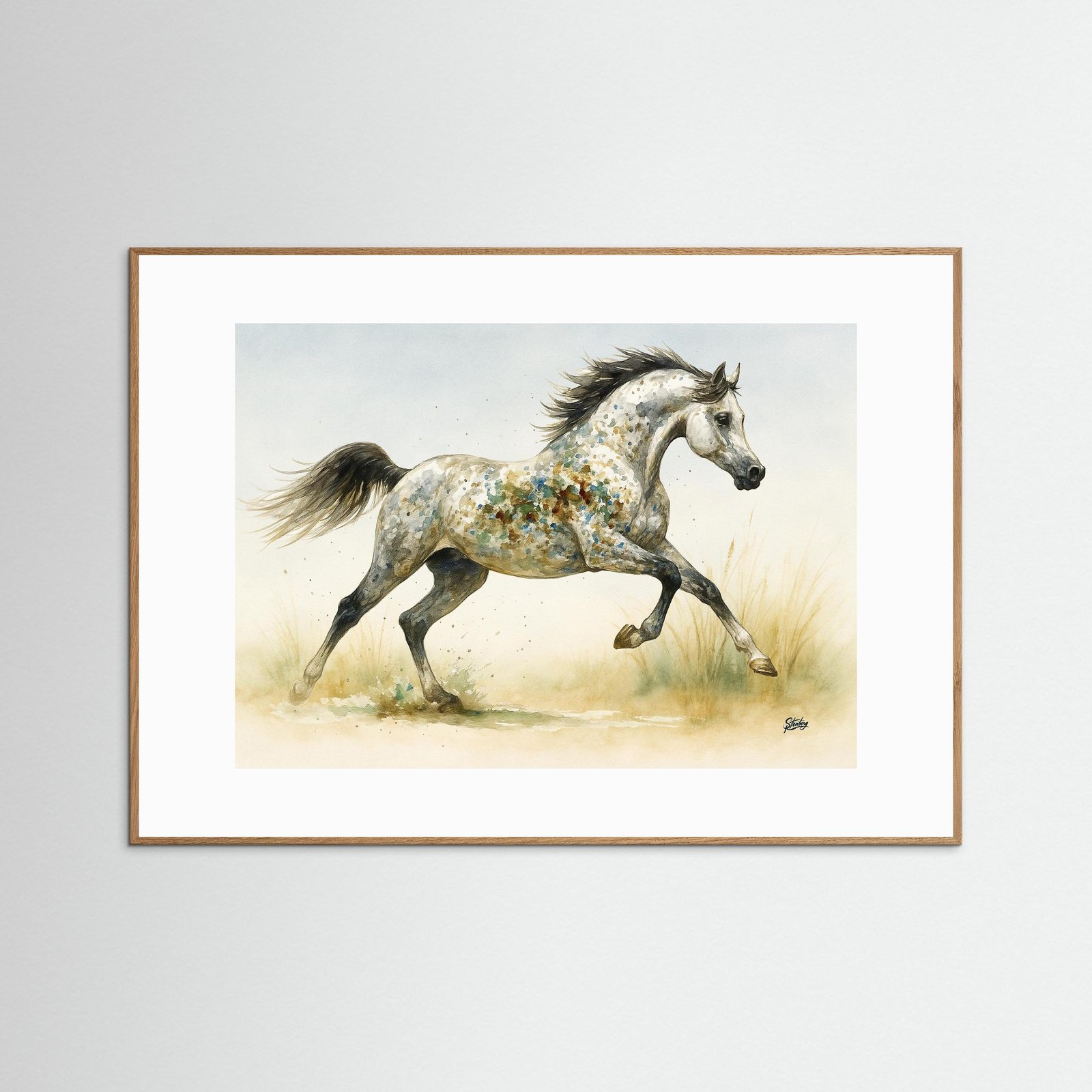 Arabian Stallion in Motion Poster