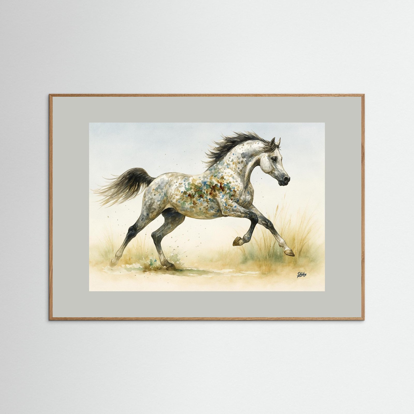 Arabian Stallion in Motion Poster