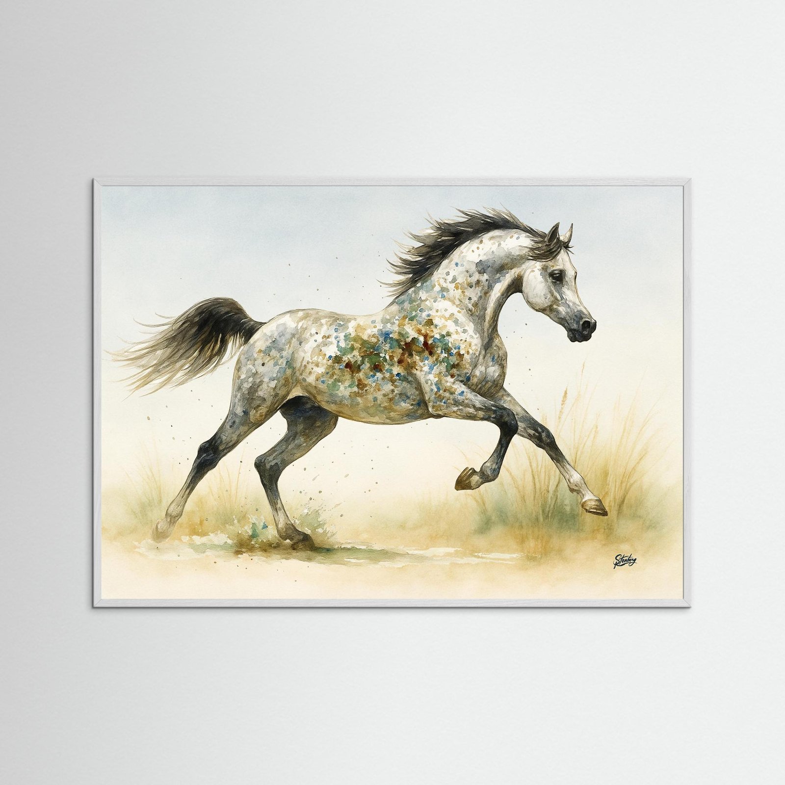 Arabian Stallion in Motion Poster